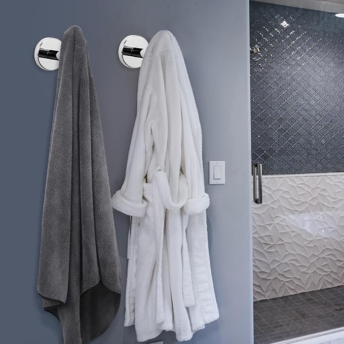 NearMoon Bath Towel Hooks- SUS 304 Stainless Steel Robe Hook Holder, Heavy Duty - Image 2