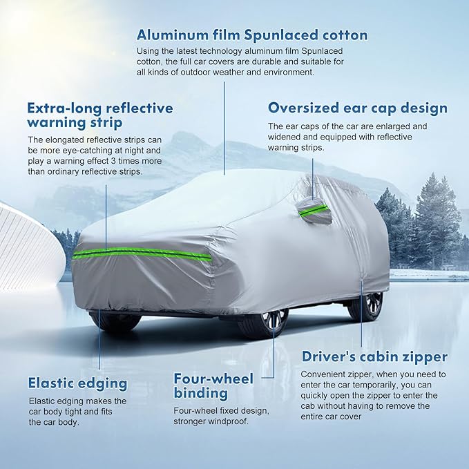 KEYOOG Truck Pickup Car Cover, 6-layer All-weather Waterproof, Heavy Outdoor - Image 6