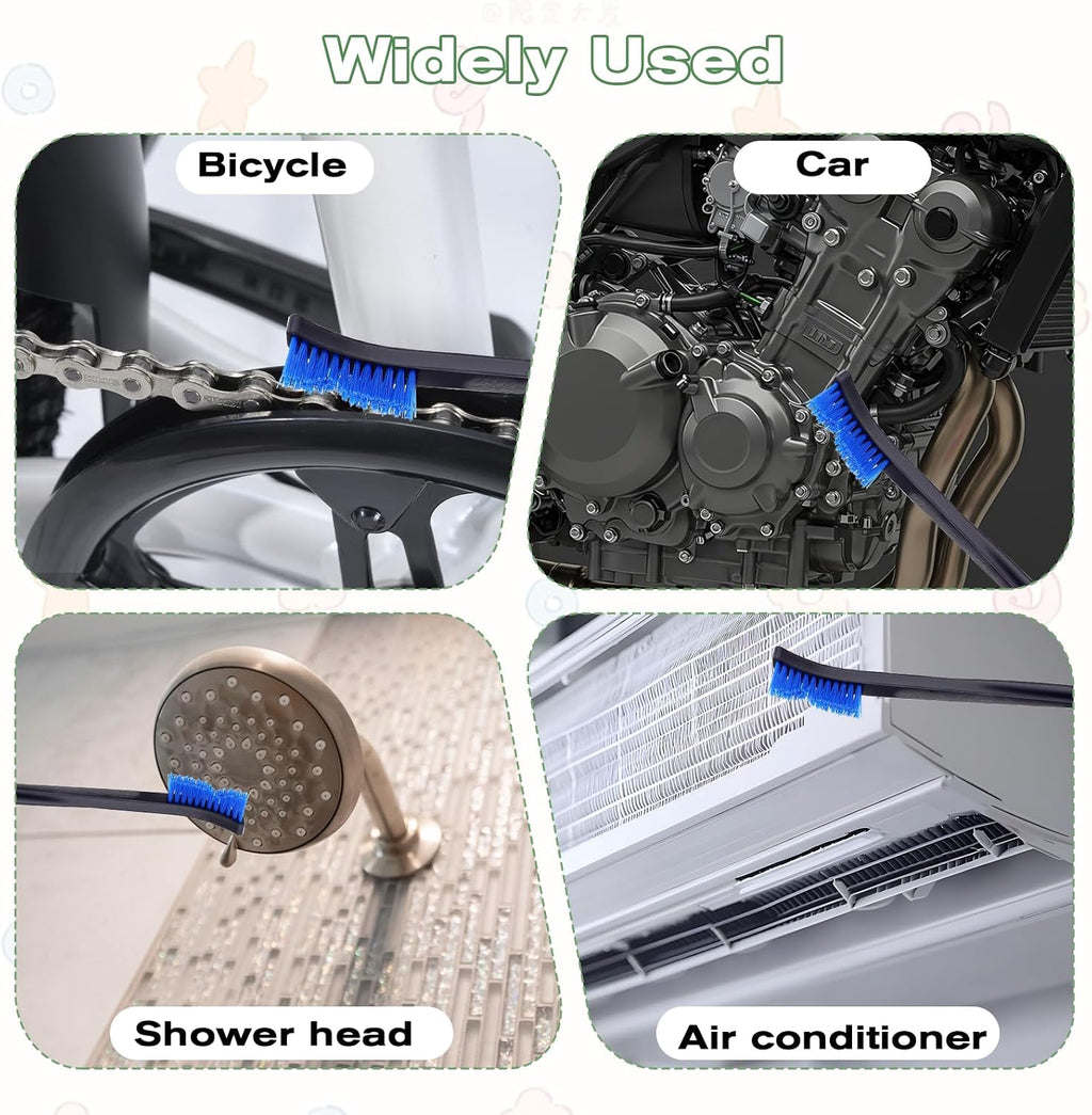 4 Pcs Small Cleaning Brush, Double-Ended Nylon Brush, Jewelry Cleaning Brushes for Detailed Cleanings of Jewelry, Cars, Kitchen, and Spaces