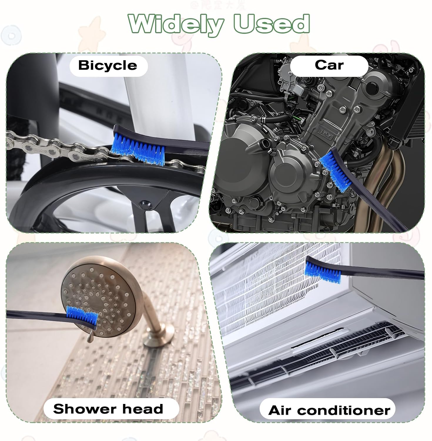 4 Pcs Small Cleaning Brush, Double-Ended Nylon Brush, Jewelry Cleaning Brushes for Detailed Cleanings of Jewelry, Cars, Kitchen, and Spaces