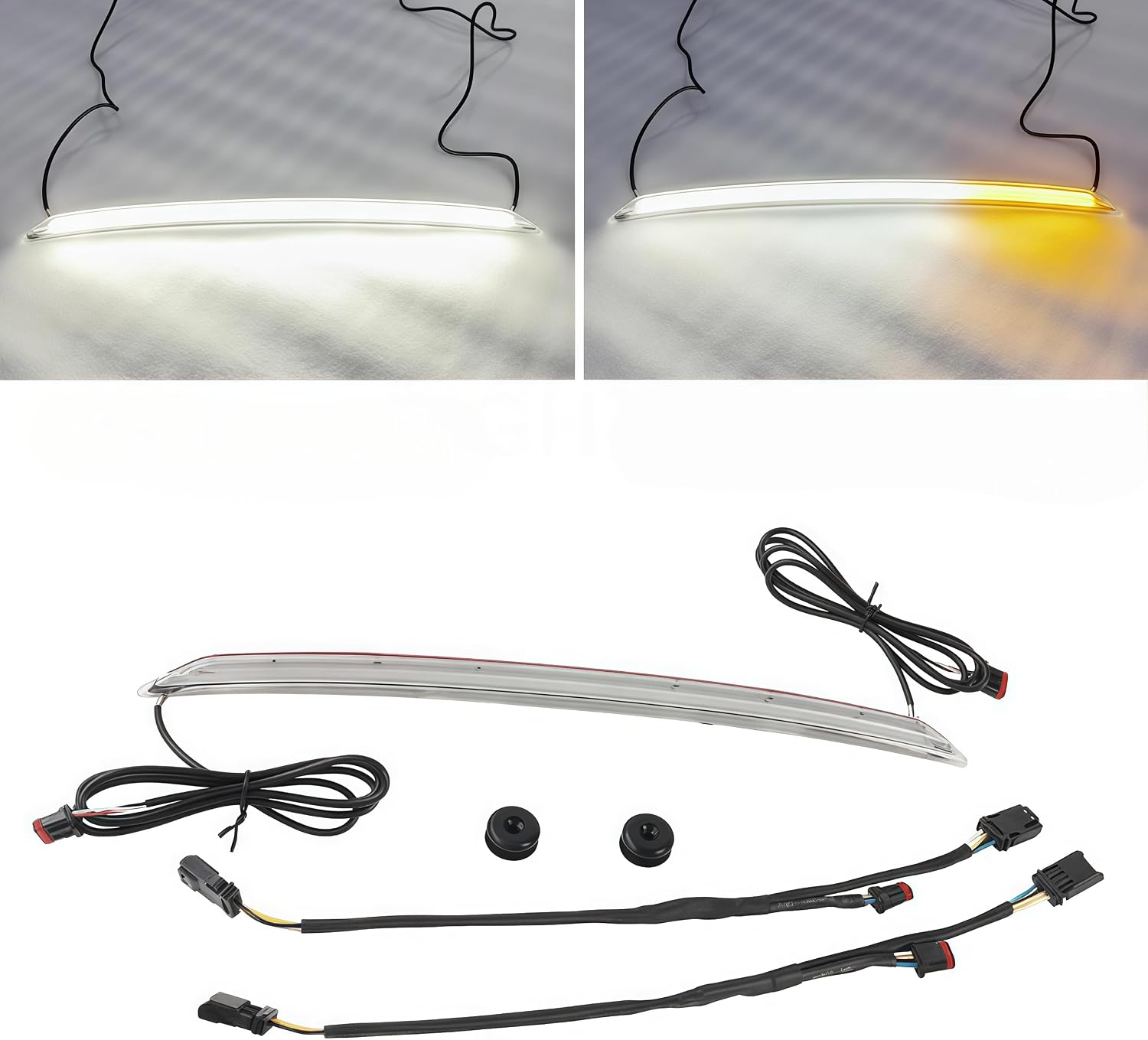 LED Fairing Vent Trim Light Sequential Amber Turn Signal White DRL for 2024-2025 Harley Street Glide FLHX FLHXU 2023-UP CVO FLHXSE Front Accent Lamp