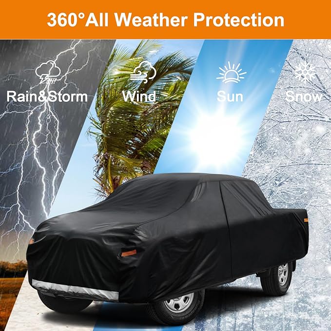 Kayme Truck Cover Custom Fit Dodge Ram 1500 Quad/Extended Cab Long Bed. Full - Image 6