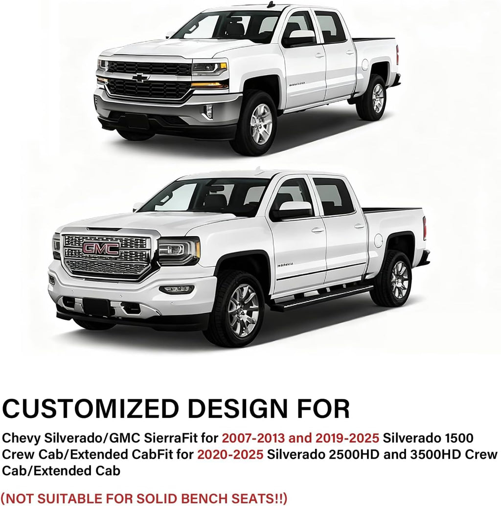 coverado chevy silverado seat covers, faux leather seat, package contents