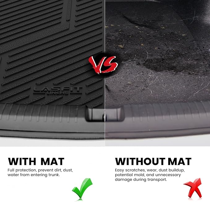 LASFIT Trunk Mat for Ford Fusion 2013-2020 All Weather TPE Mats Custom Fit - Image 7