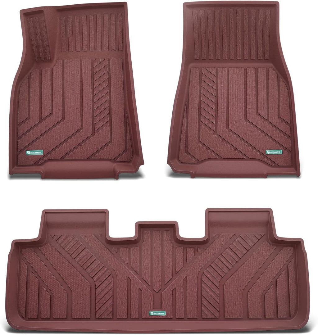 YHTAUTO Custom Fit Light Red Car Floor Mats