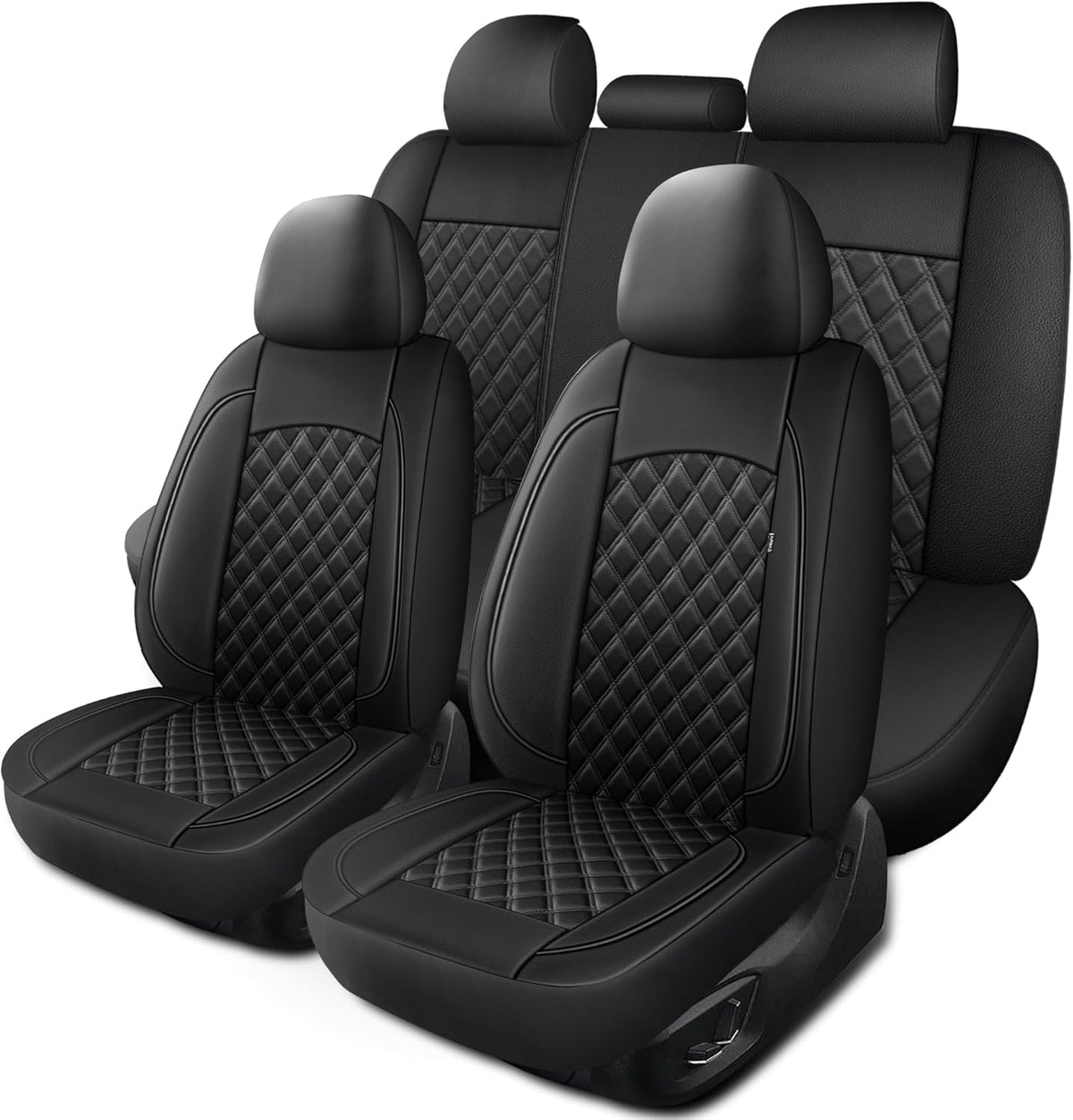 Car Seat Covers Full Set, Breathable and Waterproof Napa Leather Car Seat Cover