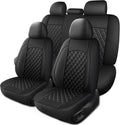 Car Seat Covers Full Set, Breathable and Waterproof Napa Leather Car Seat Cover
