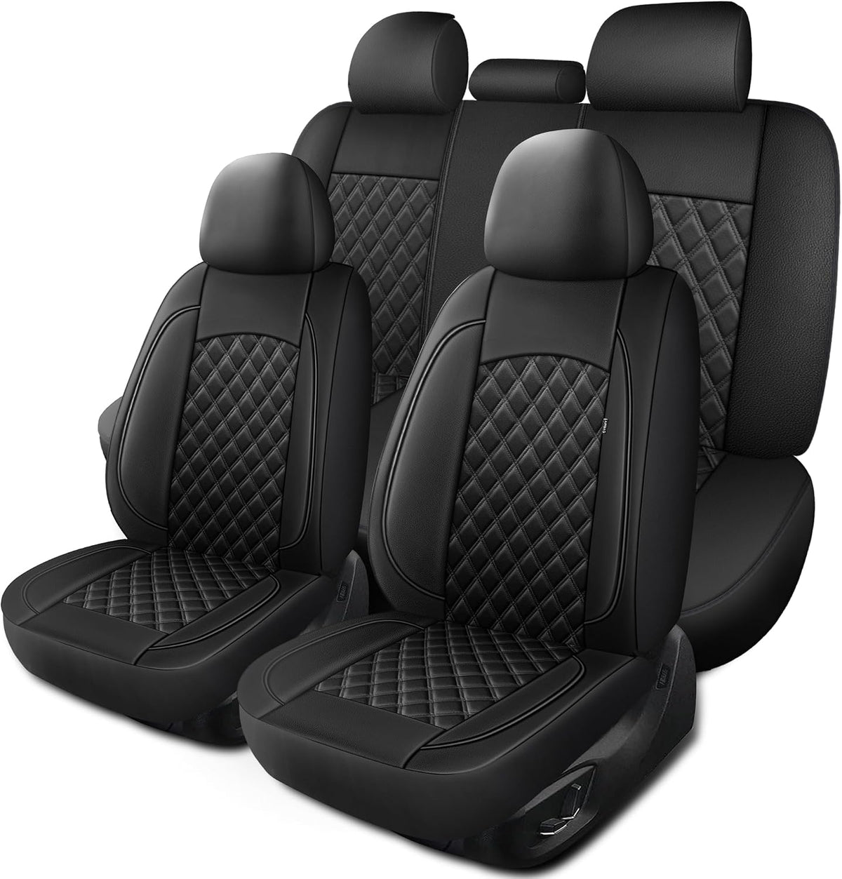 Car Seat Covers Full Set, Breathable and Waterproof Napa Leather Car Seat Cover