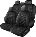 Car Seat Covers Full Set, Breathable and Waterproof Napa Leather Car Seat Cover by HChengkikz