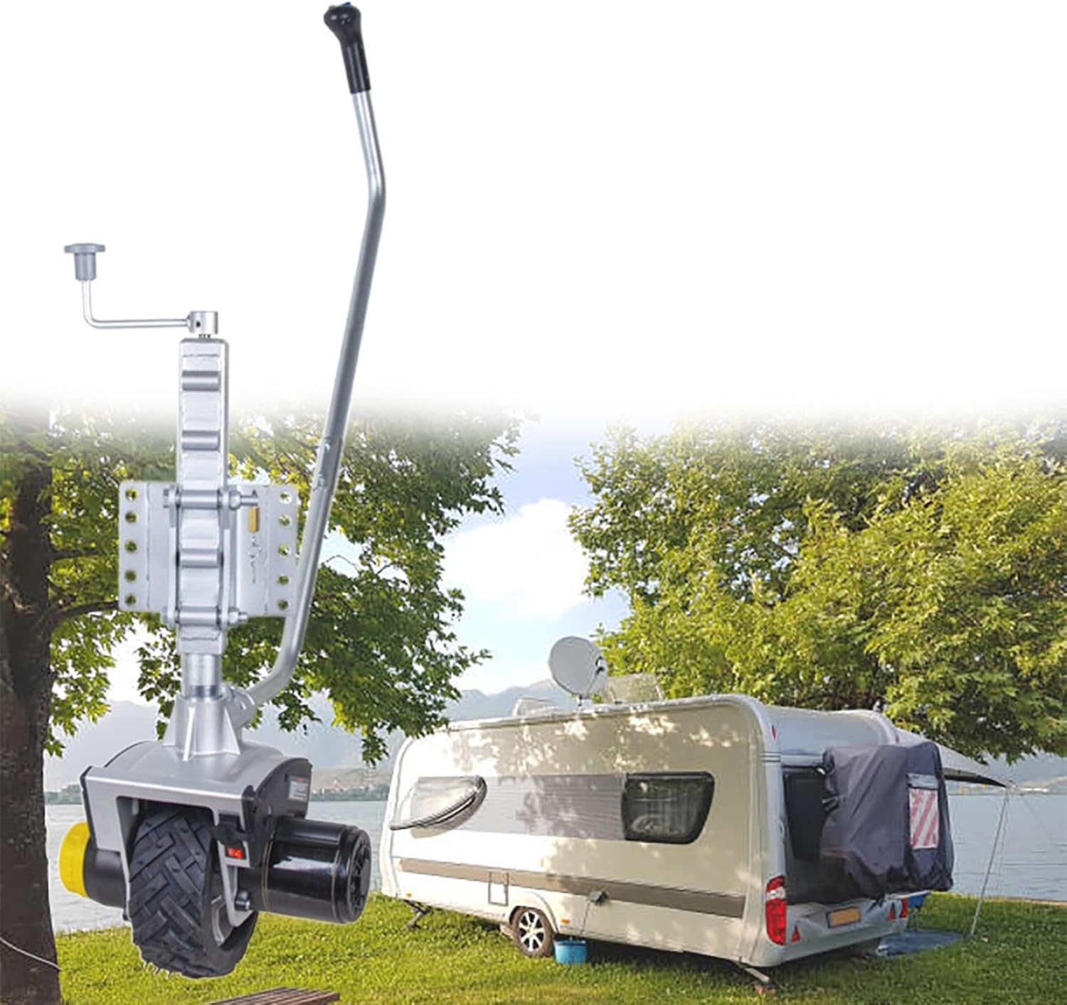 Electric Trailer Mover, Electric Trailer Dolly, Load Capacity Electric Trailer Dolly, Motorised Camper Trolley Kit Camper Caravan Trailer, 550W 12V