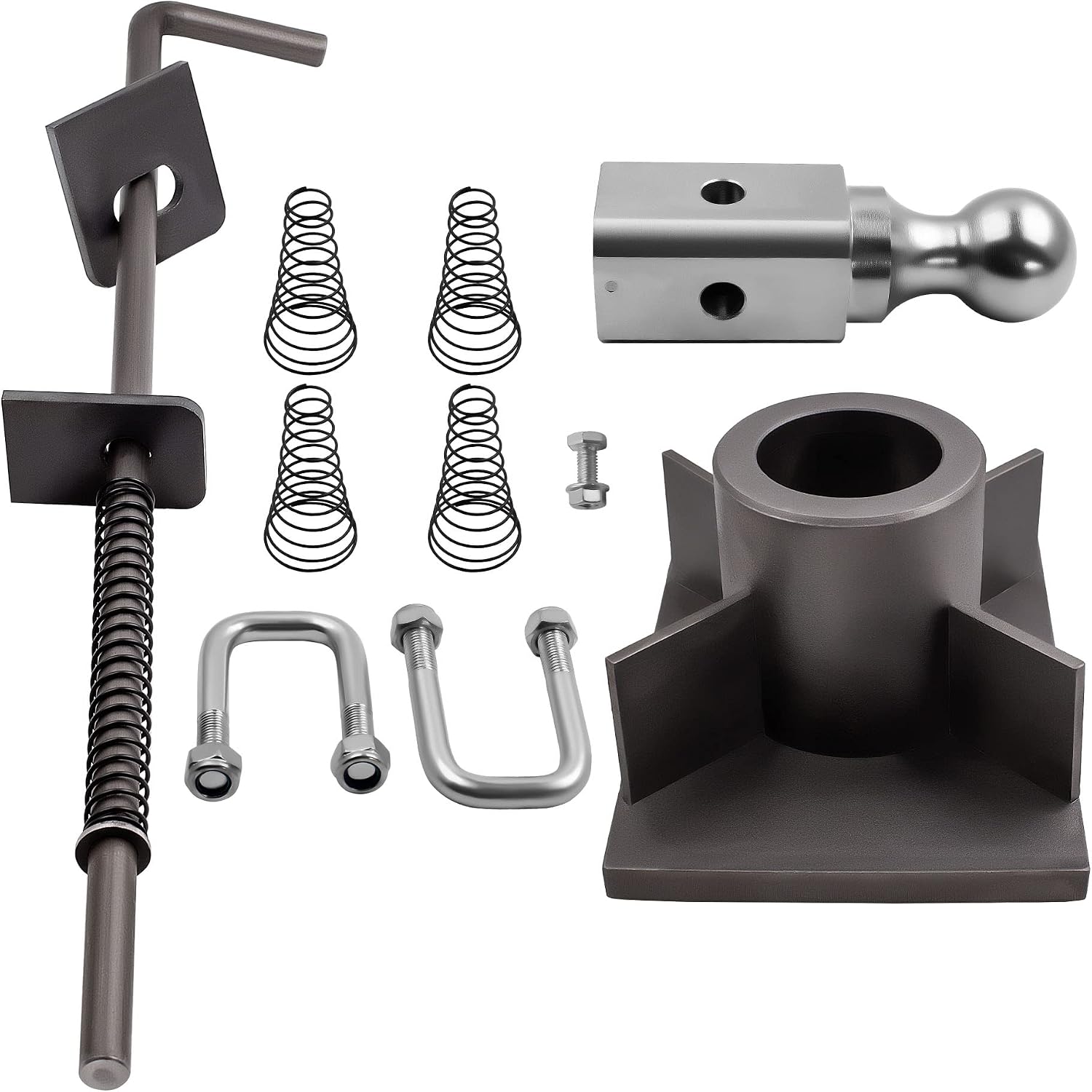 maXpeedingrods GNRK1500 Flat Beds Gooseneck Kit for Chevrolet for Toyota 1500 1994-2018, Universal Metal Gooseneck Hitch Kit, GTW 30,000 lbs