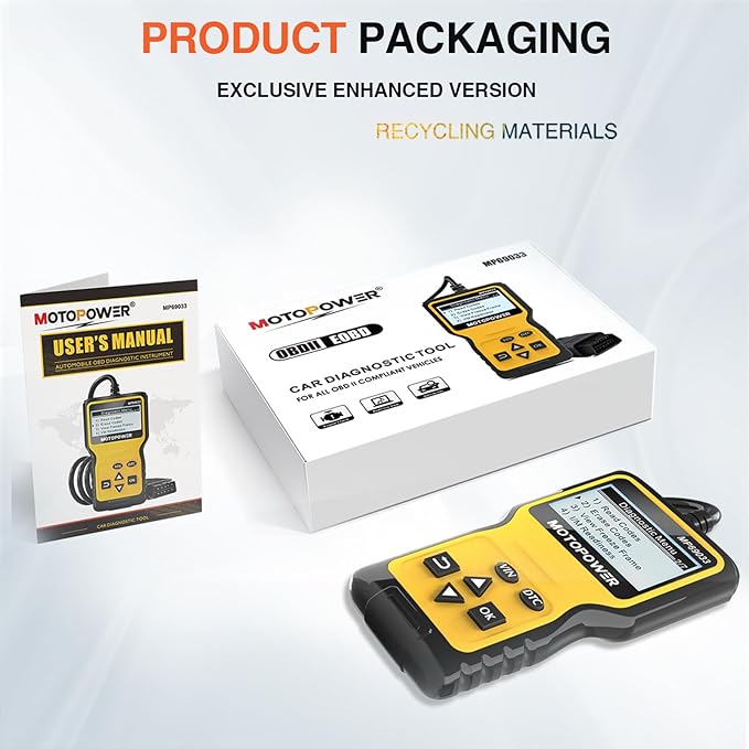 MOTOPOWER MP69033 Car OBD2 Scanner Code Reader Engine Fault Scanner CAN - Image 5