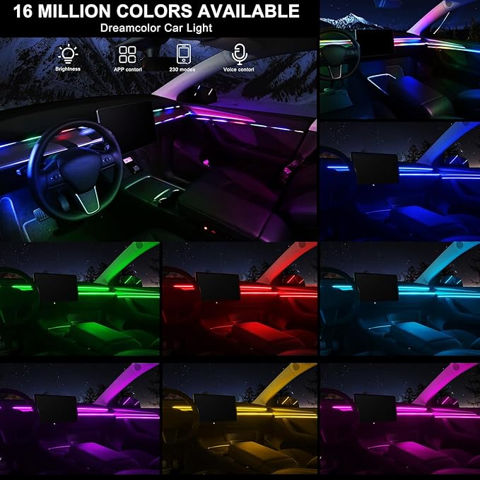 Dream+Color Acrylic Interior Car LED Strip Light - Image 2