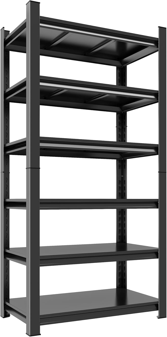 Adjustable 6-Tier Garage Shelving, Heavy Duty Steel Storage Rack, High Load by Notmise