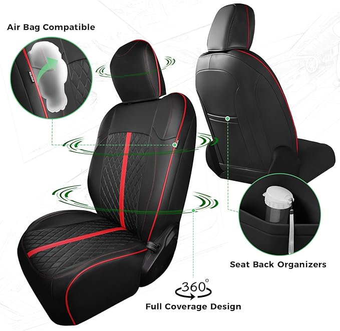 for Jeep Wrangler Seat Covers 4Door JL 2018 2019 2020 2021 2022 2023 2024 2025 - Image 3