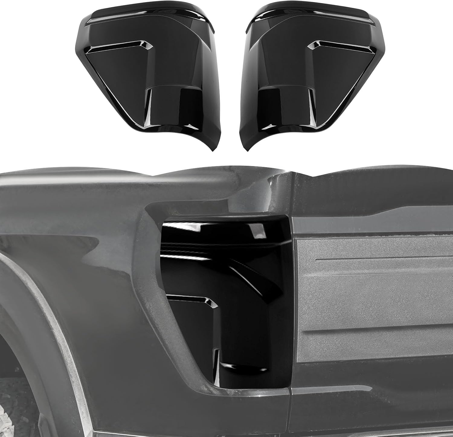 RT-TCZ Smoked Black Tail Light Lamp Cover Guard Trim Decoration Exterior Accessories for Ford F150 Raptor 2024 2025