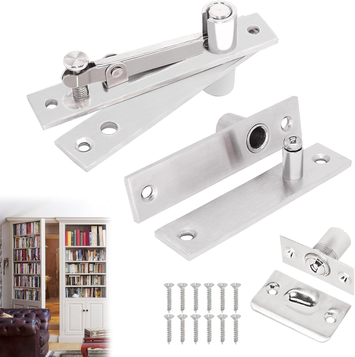 heavy duty pivot hinge set with door ball, main product view