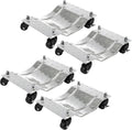 Car Wheel Dolly Set of 4, 6000 lbs Heavy Duty Car Moving Cart with Brakes, Wheel Dolly Car Tire Stake Set for Vehicle, Cars, Trucks, Trailers, SUVs, Motorcycles and Boats