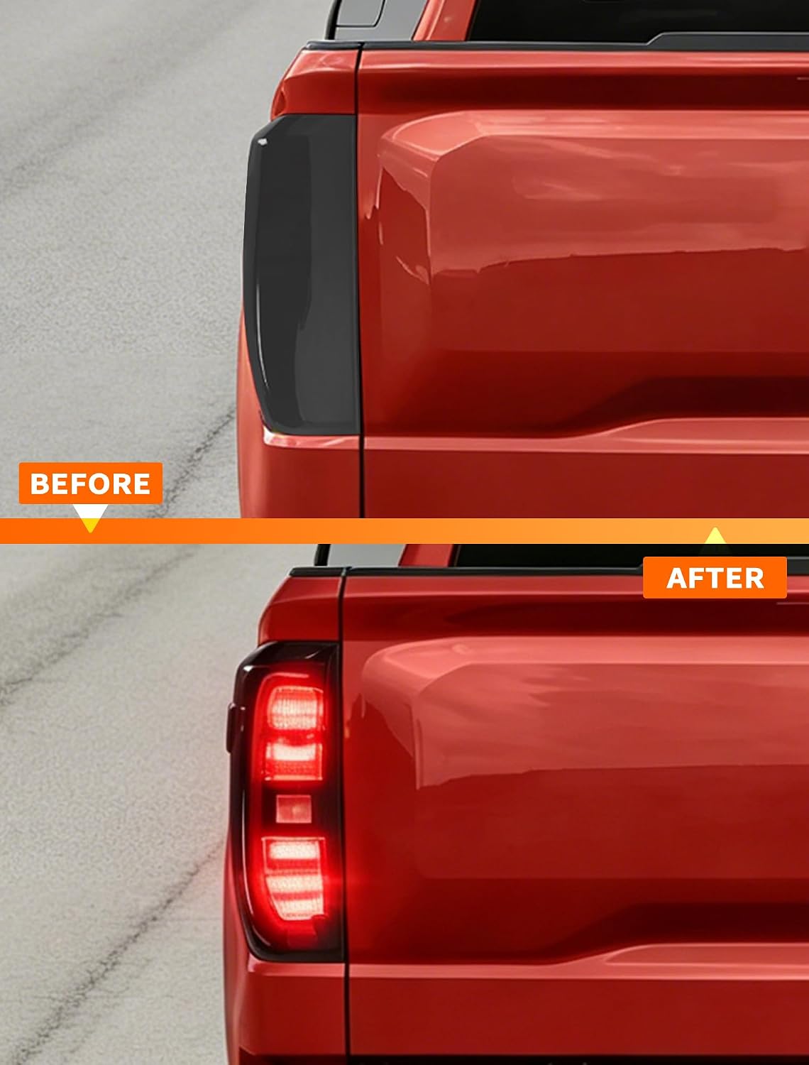 Savadicar Smoked Black Tail Light Covers Trim Guards for 2019-2026+ GMC Sierra - ABS Taillight Lamp Cover Exterior Decoration Accessories, Exterior Styling Upgrade