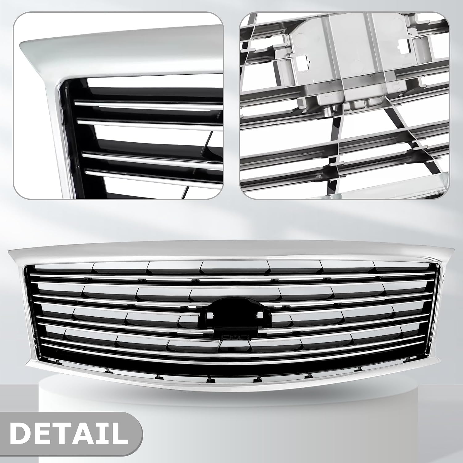 Front Bumper Upper Grille Grill Black And Chrome For 2011 2012 2013 2014 Infiniti M37 M56 Q70 Non Sport
