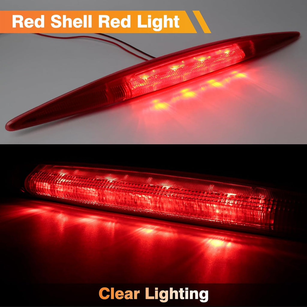 Center High Mount Stop Light Third Brake Light Compatible with Honda CRV 2012 2013 2014 2015 2016, Led 3rd Brake Light Assembly Rear Tail Stop Lamp OEM Replaces 34270TFCH01(Red Shell)