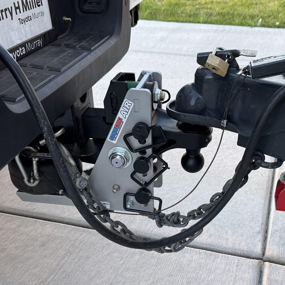 Shocker Streamline Aluminum Air Hitch & Combo Ball, Fits 2" Hitch Black Combo 2" & 2-5/16" Balls