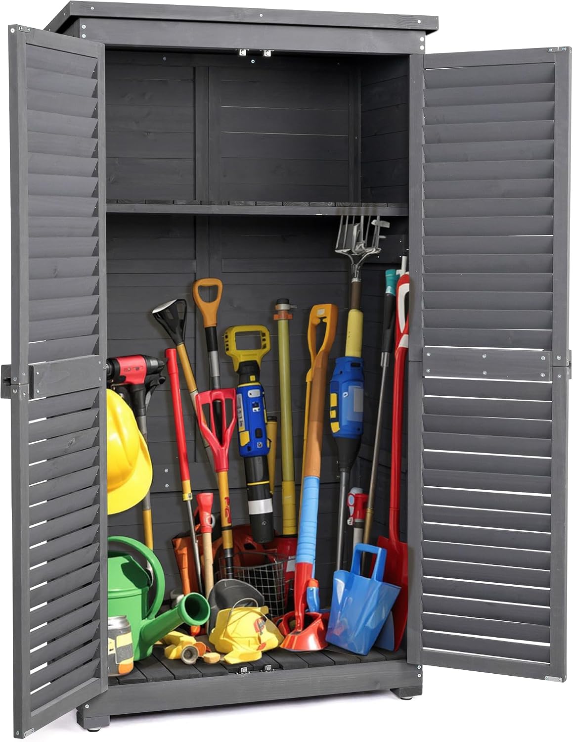 outvita outdoor storage cabinet, 63in, grey, main product view