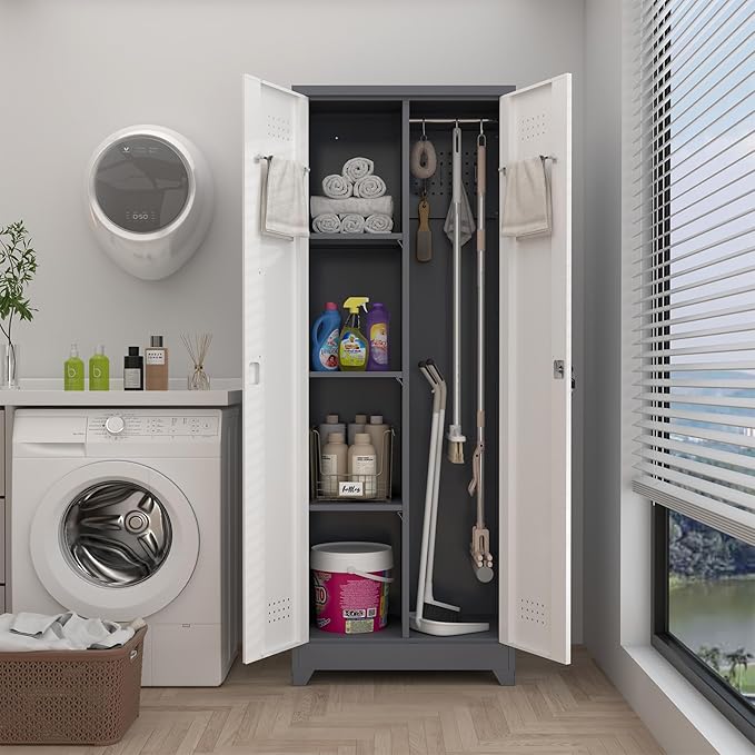 Metal Cabinets with Doors and Adjustable Shelves - Image 5