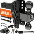 adjustable gooseneck drawbar trailer hitch - 20,000 lbs, main product view