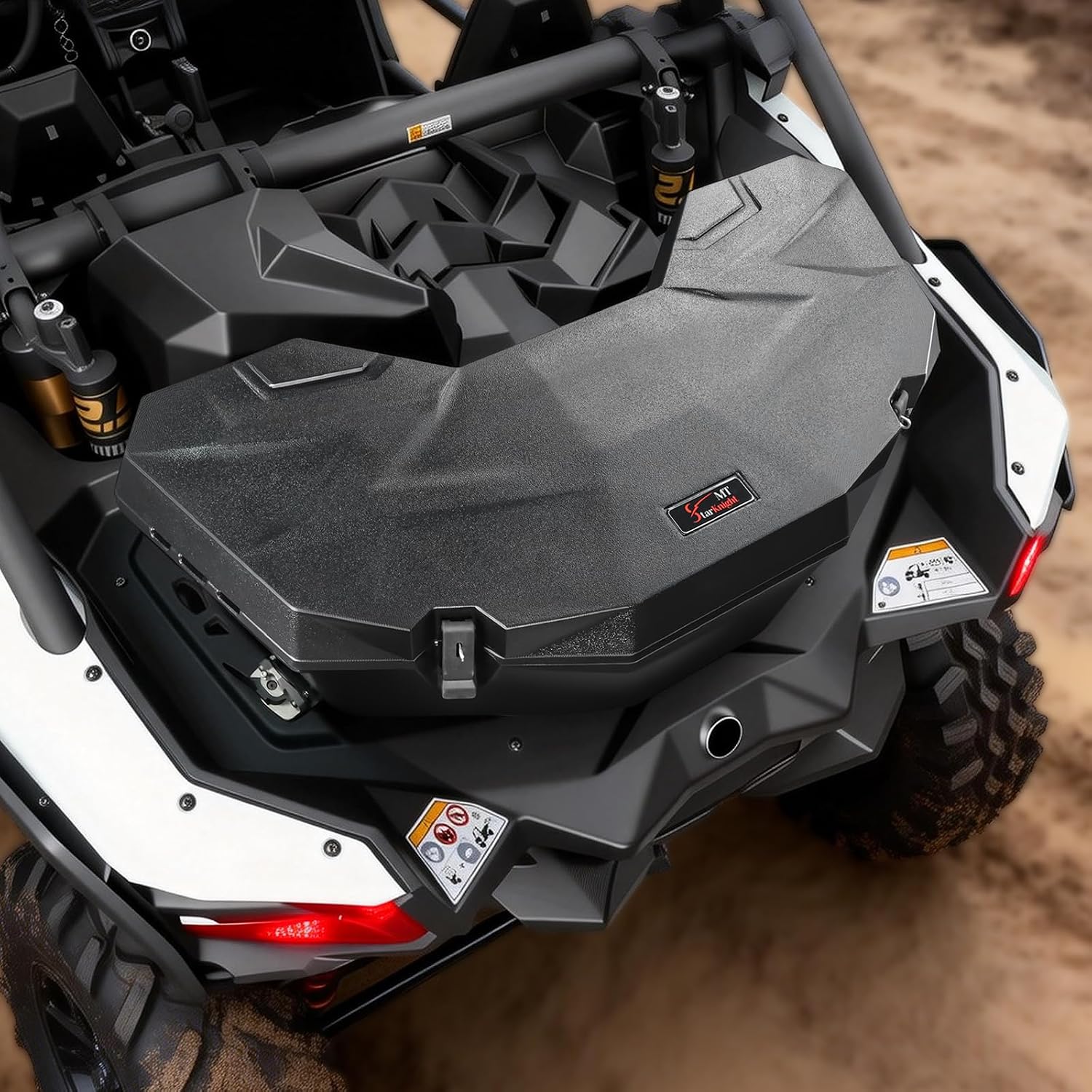 StarknightMT X3 Rear Storage Box, 8GAL Waterproof Cargo Box Compatible with Maverick X3, Outlander (Except 6x6), Renegade, OEM Replace #715004778 w/h Mounting System