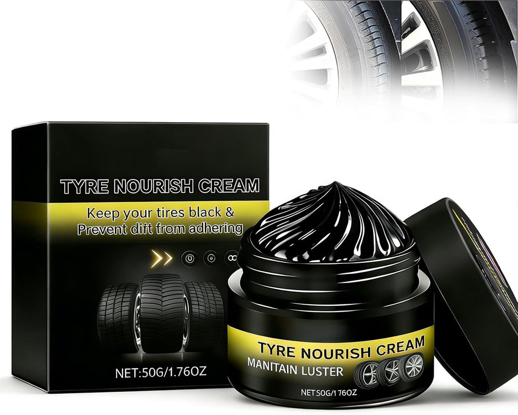 Tyre Nourish Cream - New 2026 Car Tire Ceramic, Powerful Wheel Cleaning Refurbish Wax, UV Protection and Waterproof Coating, Designed to Enhance Vehicle Aesthetics Efficiently (2 PCS)