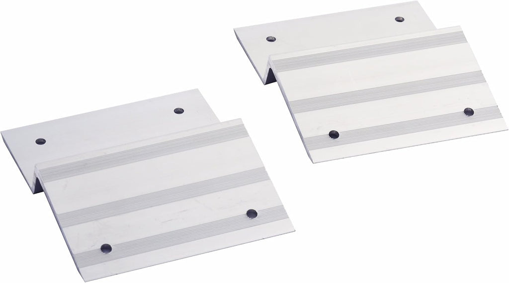 MaxxHaul Aluminum Ramp Top Kit 2 Pack Turns 2x8 Boards into Utility Loading Ramps 1400 lb Capacity with Non‑Skid Surface and Tailgate Protective Pads (80439)