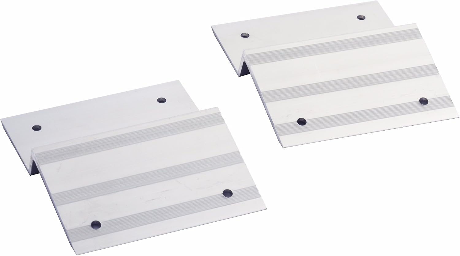MaxxHaul Aluminum Ramp Top Kit 2 Pack Turns 2x8 Boards into Utility Loading Ramps 1400 lb Capacity with Non‑Skid Surface and Tailgate Protective Pads (80439)