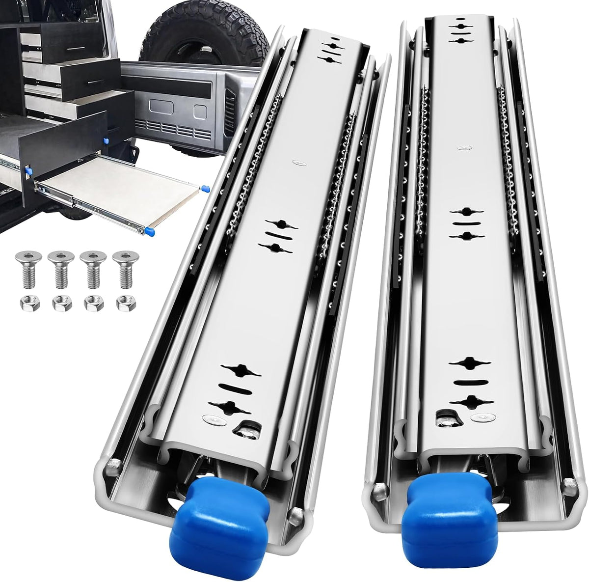 yenuo locking heavy duty drawer slides full extension, main product view