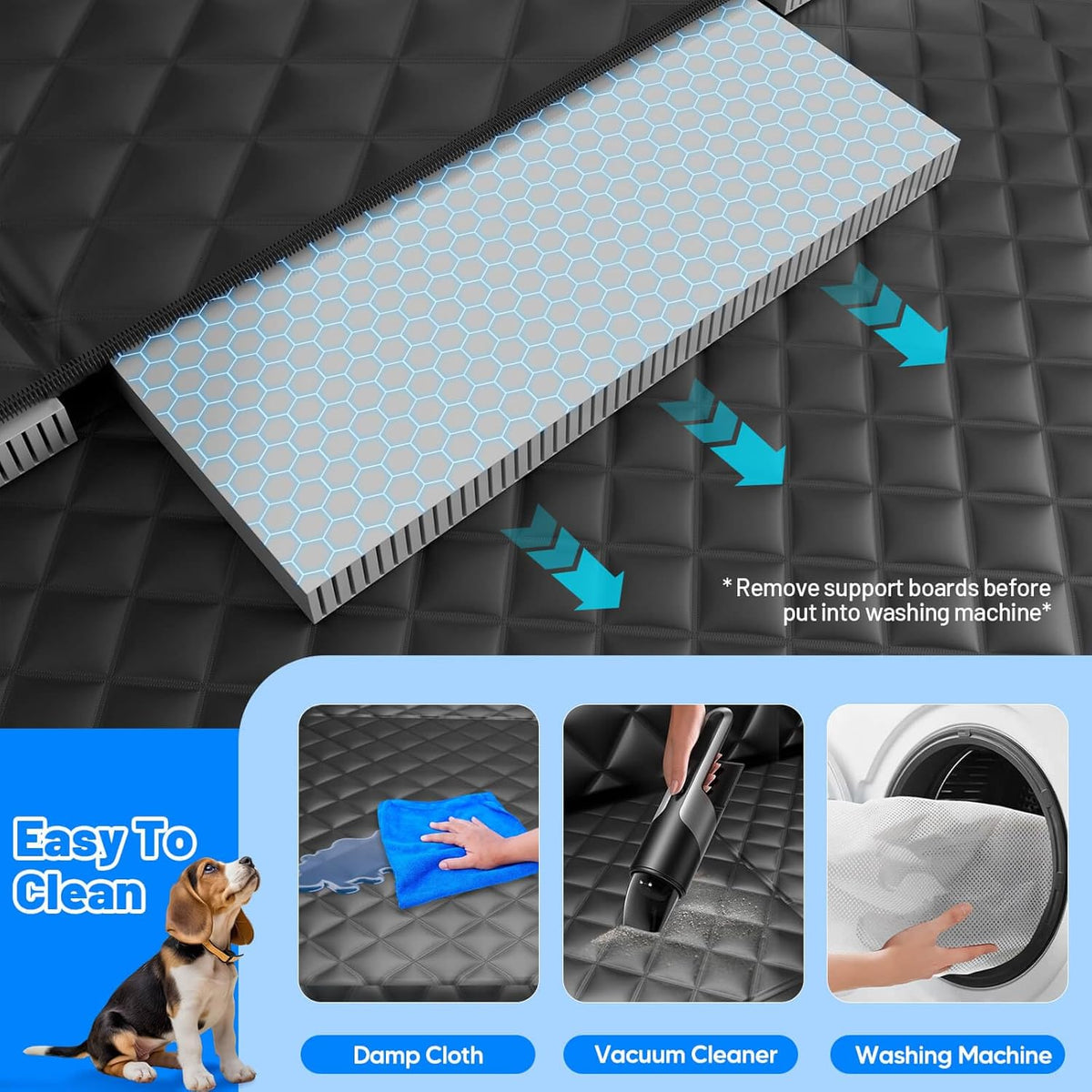dog car seat cover for back seat, hard showing dimensions