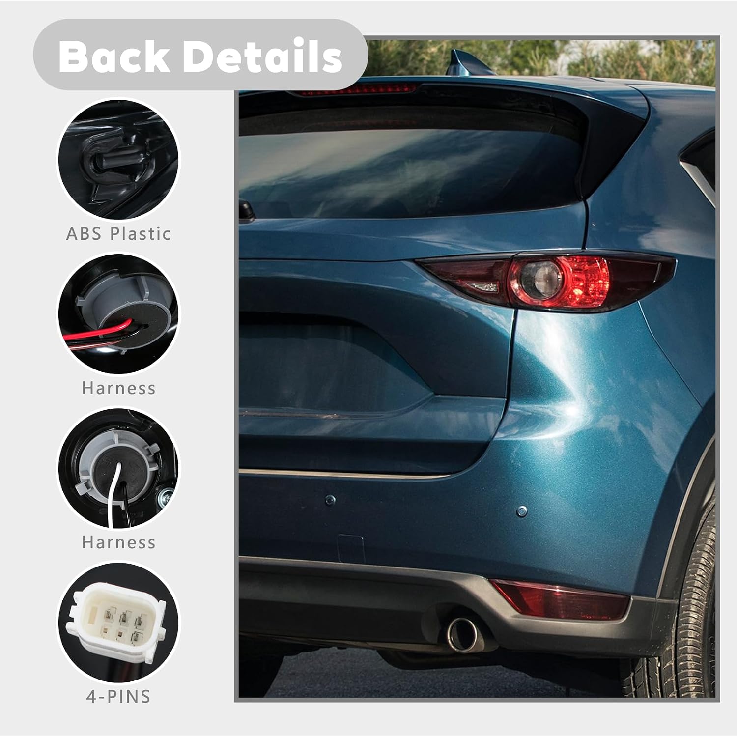 Rear Outer Tail Light Assembly For Mazda CX-5 CX5 2017-2021 Driving Brake Turn Signal Lamp Taillight Left