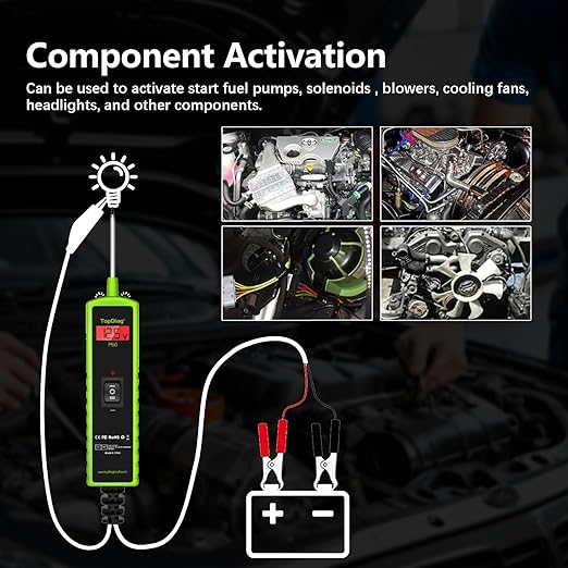 12 Volt Test Light Automotive, Power Circuit Probe Kit, 6V - 24V Car Fuse Tester - Image 3