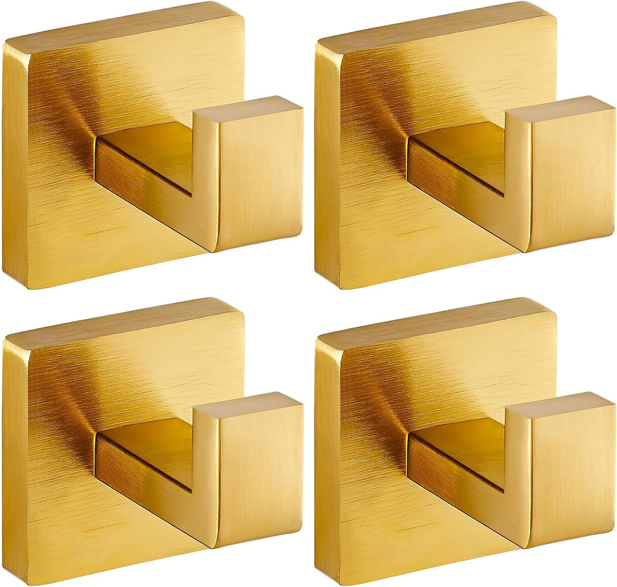 brushed gold towel hooks for bathrooms, heavy duty, main product view