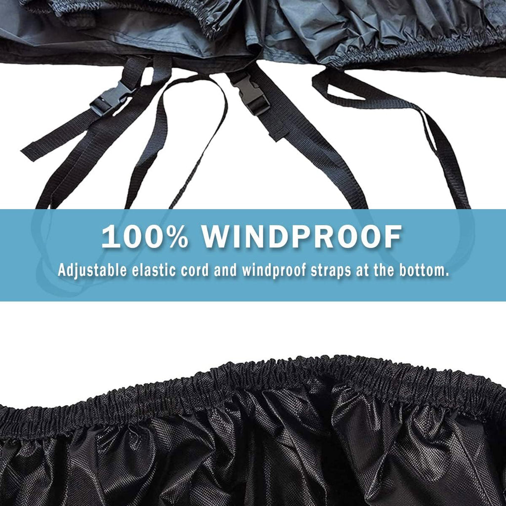 UTV Cover Waterproof Heavy Duty 4-6 Seater Cover Black Oxford Cloth Protection Covers for Polaris RZR Mahindra Can-Am Defender All Weather Side by Side Cover UTV Accessories
