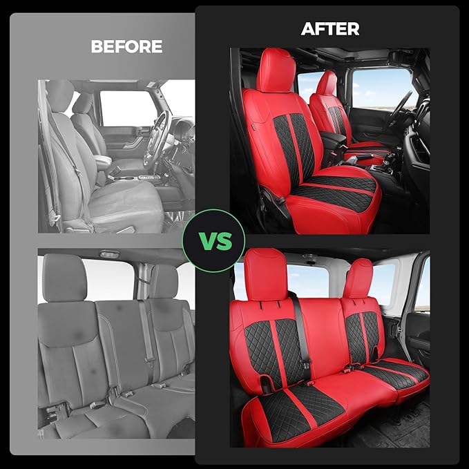 for Jeep Wrangler Seat Covers 4Door JK 2013 2014 2015 2016 2017, Custom Fit Car - Image 6