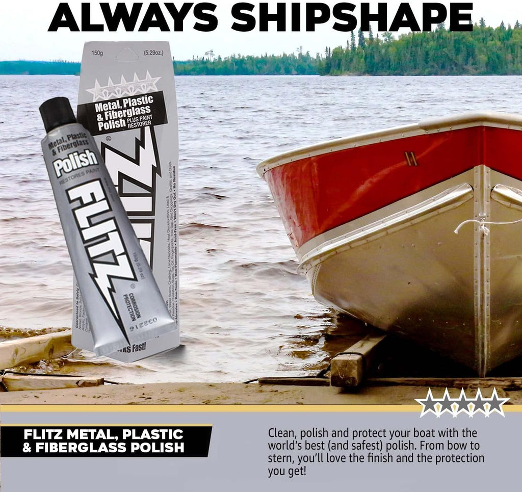 Flitz 5.29oz Metal Polish Paste + 16" x 16" Microfiber Cloth