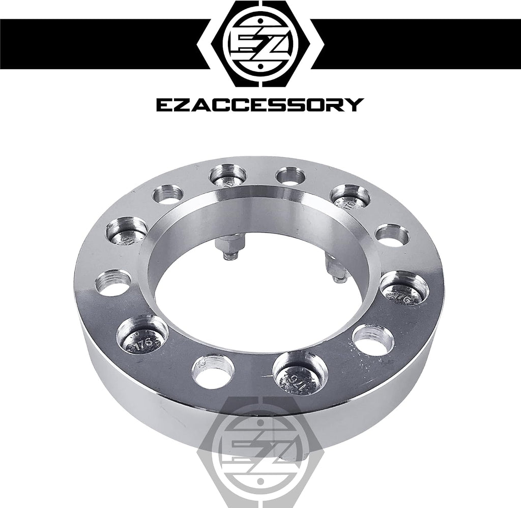ezaccessory 4 Wheel Adapters 6x5.5 to 6x120 | 1.25" Thick Fits Chevy 6 Lug Silverado Tahoe & Mount Wheels Colorado 15-22 + Hub Ring 108-78