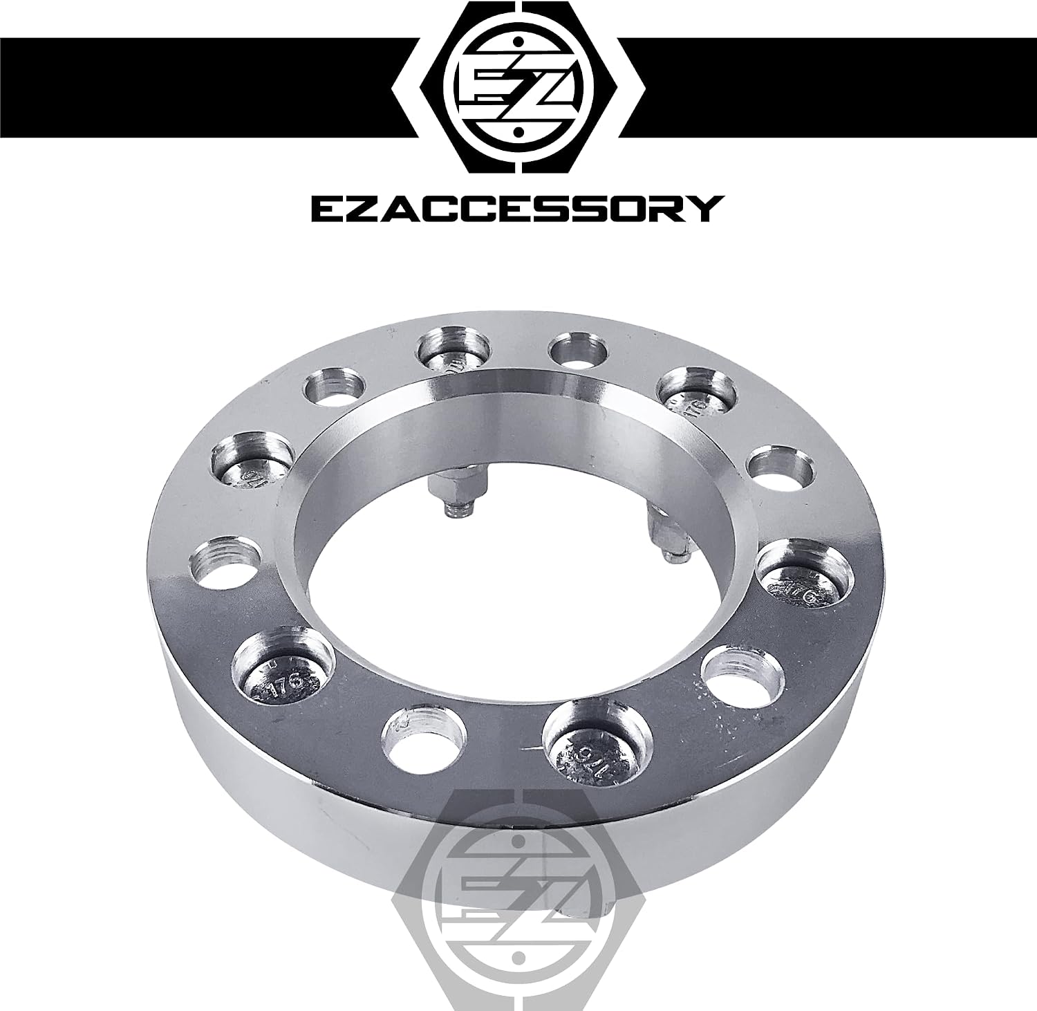 ezaccessory 4 Wheel Adapters 6x5.5 to 6x120 | 1.25" Thick Fits Chevy 6 Lug Silverado Tahoe & Mount Wheels Colorado 15-22 + Hub Ring 108-78
