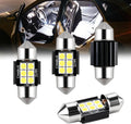 iBrightstar 9-30V Extremely Bright DE3175 DE3021 Festoon LED Bulbs Error Free 1.25" 31mm for Interior Map Dome Lights and License Plate Courtesy Lights, Xenon White