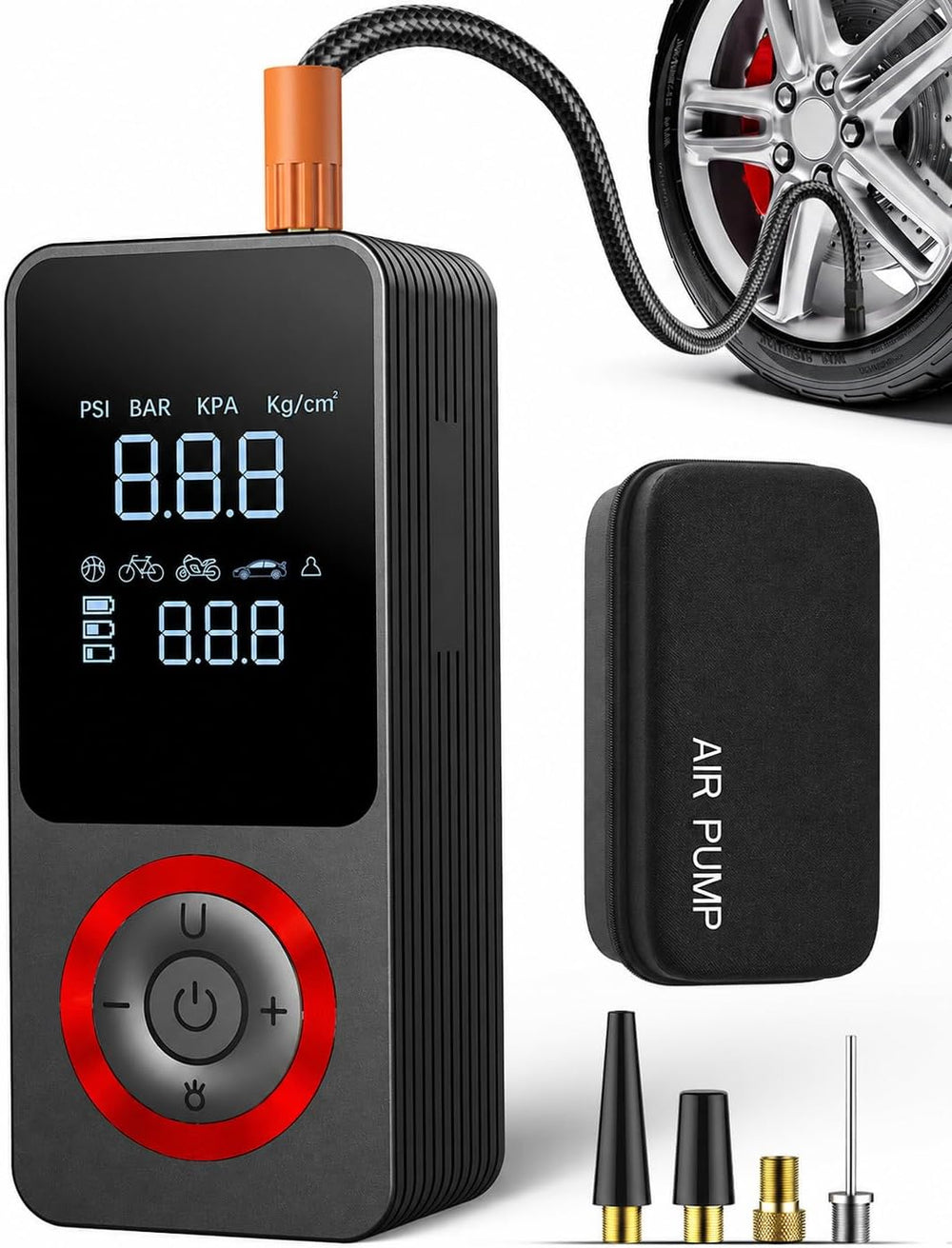 Tire Inflator Portable Air Compressor with Fast Inflation, Auto Shut-off, LED...