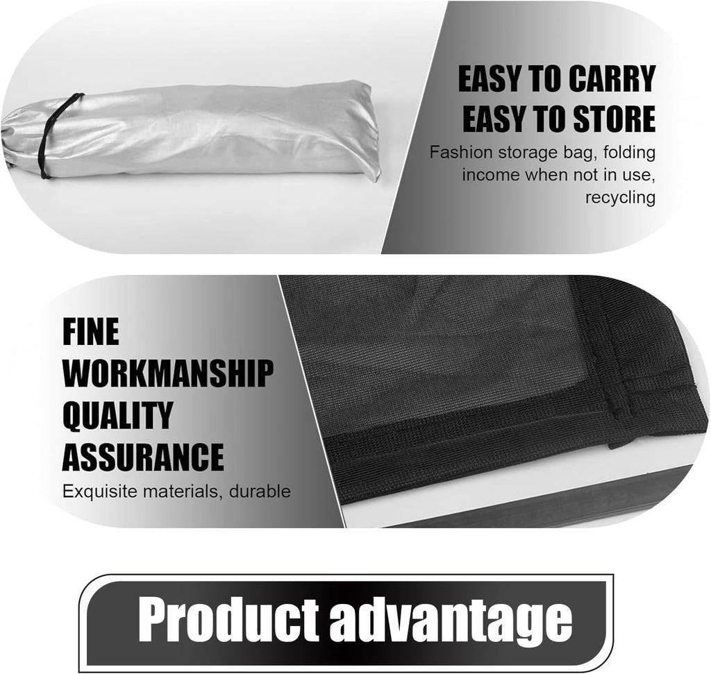 Car Roof Sunroof Sunshade Net, Outdoor Cooling Camping Skylight Ventilation Net, 39.37" x 25.59" Adsorption Sunscreen Heat Insulation Protective Mesh, Universal for Most Vehicles (Black)