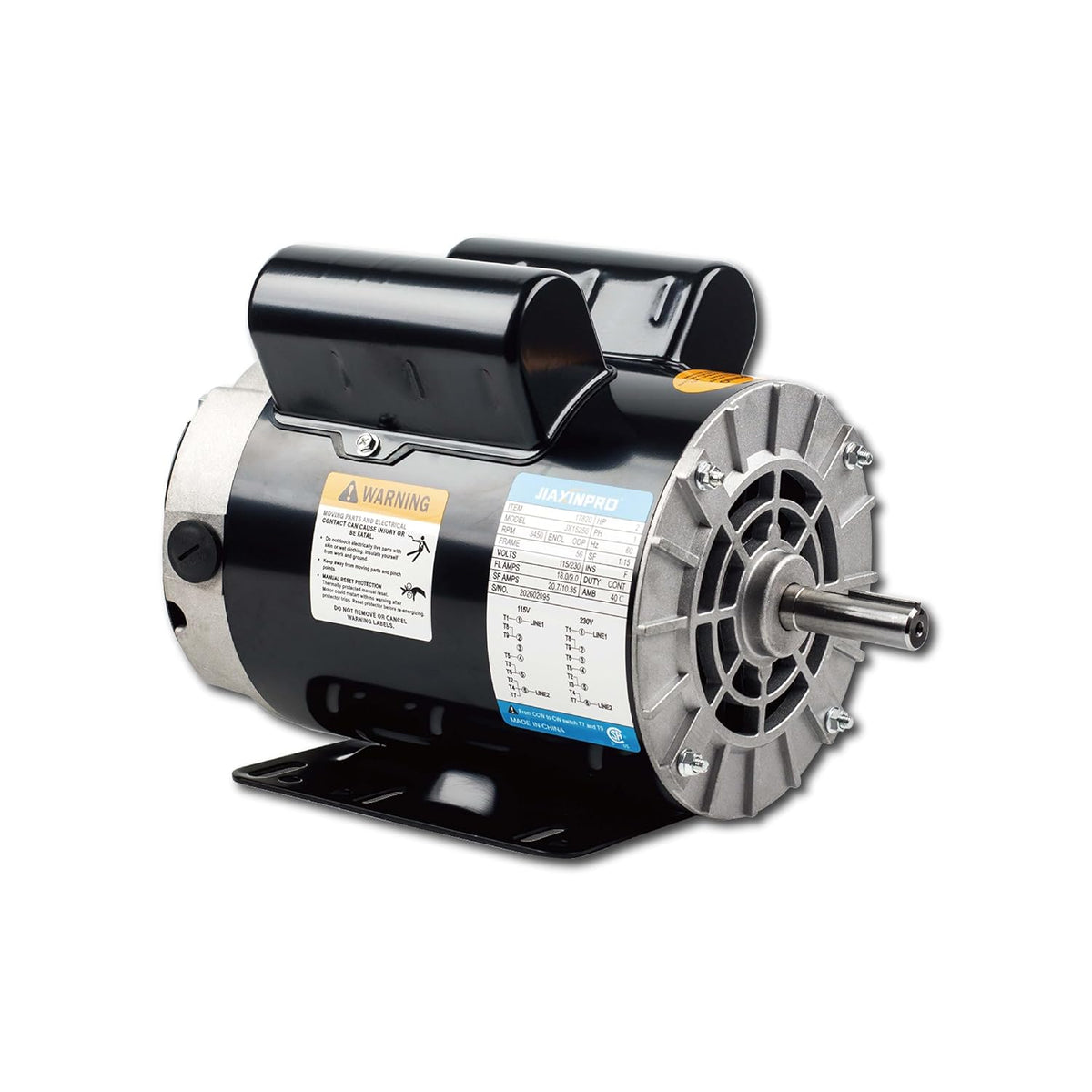 2hp air compressor motor, 5/8" keyed shaft, 115/230v, main product view