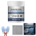 Stainless Steel Scratch Remover Kit, 100g All-Purpose Polishing Repair Restorer Rust Remover, Multi-Purpose Scratch Removers Paste for Kitchen Fridge Stove Appliances Restoration Maintenance (1 PCS)