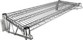 14" x 36" Chrome Wire Wall Mount Shelf by Krollen+Industrial