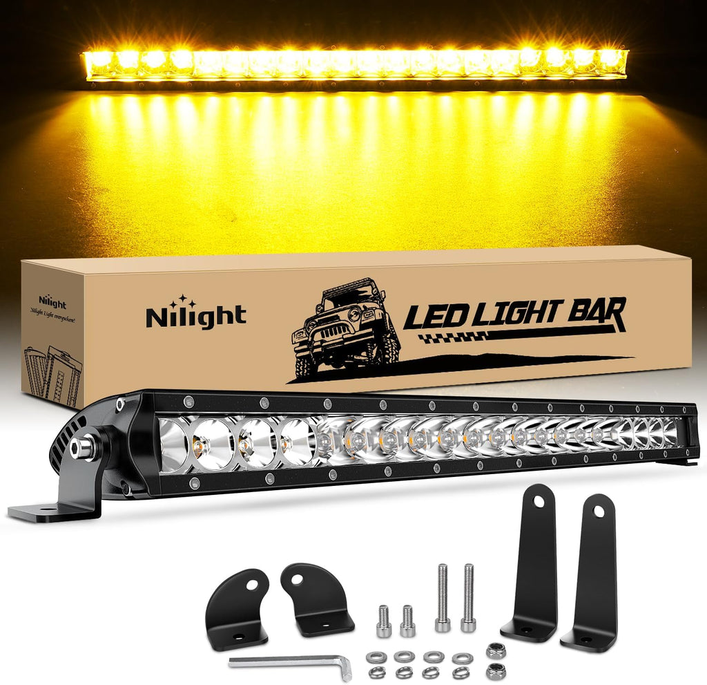nilight led light bar amber 21 inch 100w, main product view